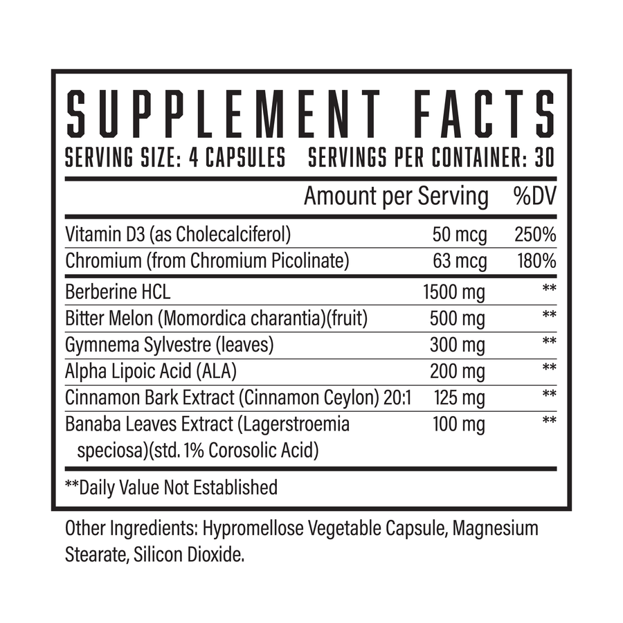 Utilize Glucose Disposal Agent Supplement Facts